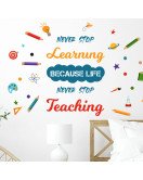 Kids' Room Learning Inspirational Quote Vinyl Mural Wall 3d Sticker Wallpaper Door - Model Sf39389