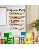 School Rules Self-adhesive Motivational Class Room Wall Sticker Quotes - Model Sf39394