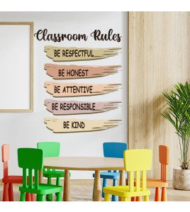 School Rules Self-adhesive Motivational Class Room Wall Sticker Quotes - Model Sf39394