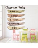 School Rules Self-adhesive Motivational Class Room Wall Sticker Quotes - Model Sf39394