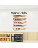 School Rules Self-adhesive Motivational Class Room Wall Sticker Quotes - Model Sf39394