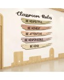 School Rules Self-adhesive Motivational Class Room Wall Sticker Quotes - Model Sf39394