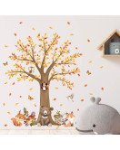 Kids' Room Cartoon Animal 3d Tree Wall Stickers - Diy Tree And Birds Wall - Model Sf39396
