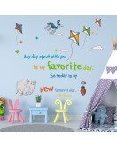 Self-adhesive Baby Nursery Cartoon Animal Wall Stickers Quotes - Model Sf39397
