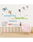 Self-adhesive Baby Nursery Cartoon Animal Wall Stickers Quotes - Model Sf39397