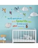 Self-adhesive Baby Nursery Cartoon Animal Wall Stickers Quotes - Model Sf39397