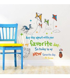 Self-adhesive Baby Nursery Cartoon Animal Wall Stickers Quotes - Model Sf39397
