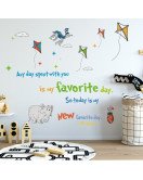 Self-adhesive Baby Nursery Cartoon Animal Wall Stickers Quotes - Model Sf39397