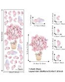 Kids' Room Decor Cartoon Pink Rabbit Butterfly Hot Air Balloon Kindergarten Wall Stickers - Model Sf39405