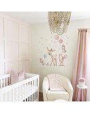 Self-adhesive Cartoon Animal Rabbit With Balloon Pcv Cute Wall Stickers Girly - Model Sf39410