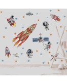 Removable 3d Vinyl Space Rocket Nursery Wall Sticker - Model Sf39413