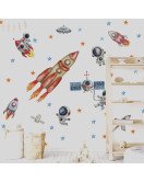 Removable 3d Vinyl Space Rocket Nursery Wall Sticker - Model Sf39413