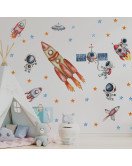 Removable 3d Vinyl Space Rocket Nursery Wall Sticker - Model Sf39413