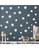 Home Decoration Self Adhesive 3d Vinyl White Flower Pvc Wall Decal