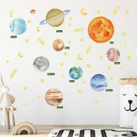 Kids Removable Planet Space Sticker Glow In The Dark Wall 3d Sticker