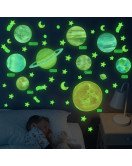 Kids Removable Planet Space Sticker Glow In The Dark Wall 3d Sticker