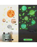 Kids Removable Planet Space Sticker Glow In The Dark Wall 3d Sticker