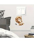 Nursery Decoration 3d Cartoon Lion Switch Panel Stickers - Model Sw015