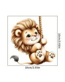 Nursery Decoration 3d Cartoon Lion Switch Panel Stickers - Model Sw015
