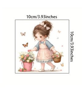 Girls Room Self-adhesive Cartoon Window Switch Sticker - Model Sw016