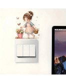 Girls Room Self-adhesive Cartoon Window Switch Sticker - Model Sw016