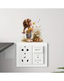 2025 Self-adhesive Removable 3d Cartoon Girl Switch Stickers Decorations - Model Sw017