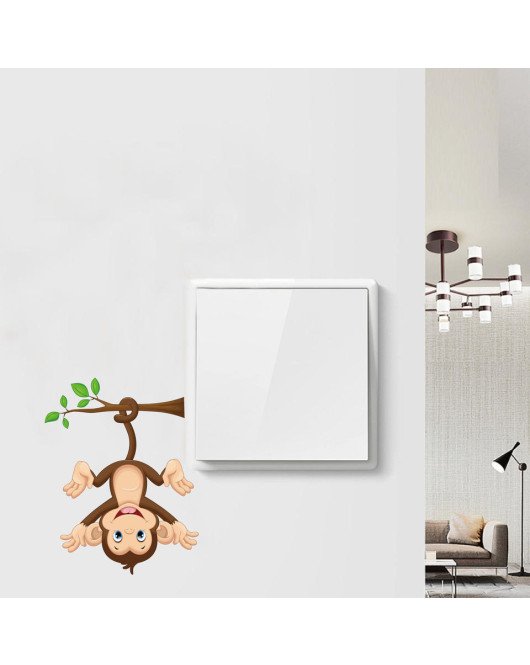 Home Decoration Self-adhesive Cartoon Monkey Switch Stickers For Electric Board Label - Model Sw025