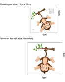 Home Decoration Self-adhesive Cartoon Monkey Switch Stickers For Electric Board Label - Model Sw025