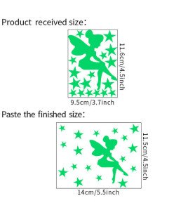 Girls Room Decoration Self Adhesive 3d Fairy Light Wall Switch Sticker - Green Only