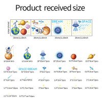 Kids Room Decorative 3D Space Night Glowing Stars Wall Sticker