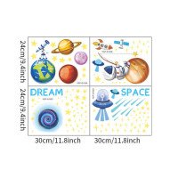 Kids Room Decorative 3D Space Night Glowing Stars Wall Sticker