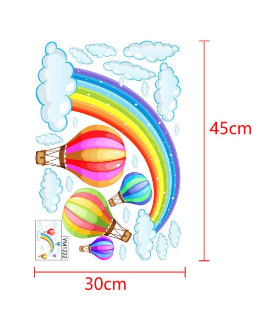 Home Decor Colorful Air Balloon Rainbow Wall Sticker Home Decor Colorful Air Balloon Rainbow Wall Sticker