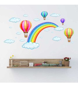 Home Decor Colorful Air Balloon Rainbow Wall Sticker
