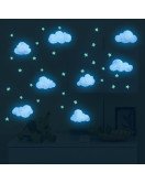 Nursery Decoration Self-adhesive Cloud With Star Glowing Wall Sticker - Model Yq092