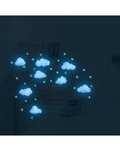 Nursery Decoration Self-adhesive Cloud With Star Glowing Wall Sticker - Model Yq092