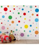 Self Adhesive Transparent Colorful Dot Sticker Wall Art Home Decor 3d
