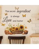 Self-adhesive Home Decoration Sunflower Quote Wall Stickers For kitchen - Model Fun-b14