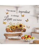Self-adhesive Home Decoration Sunflower Quote Wall Stickers For kitchen - Model Fun-b14