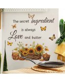 Self-adhesive Home Decoration Sunflower Quote Wall Stickers For kitchen - Model Fun-b14