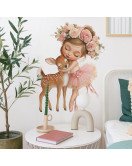 Home Decoration Cartoon Deer Wall Sticker Decoration For Girls - Model Fun-b208