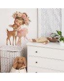 Home Decoration Cartoon Deer Wall Sticker Decoration For Girls - Model Fun-b208