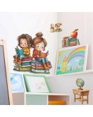 Home Decoration Reading Book Wall Stickers For Baby Girls - Model Fun-b209