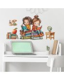 Home Decoration Reading Book Wall Stickers For Baby Girls - Model Fun-b209