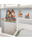 Home Decoration Reading Book Wall Stickers For Baby Girls - Model Fun-b209