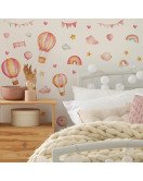 Home Decoration Nursery Removable Hot Air Balloon Kids Wall Stickers Rainbow - Model Fun-d18