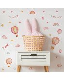 Home Decoration Nursery Removable Hot Air Balloon Kids Wall Stickers Rainbow - Model Fun-d18