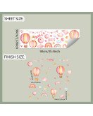 Home Decoration Nursery Removable Hot Air Balloon Kids Wall Stickers Rainbow - Model Fun-d18