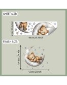 Removable Cartoon Bear Sleep On Moon Baby Nursery Wall Stickers Picture