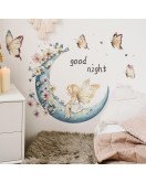 Self-adhesive Cartoon Princess Butterfly Moon Wall Stickers For Girls - Model Fun-d24