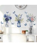 Living Room Decoration Wholesale Pvc Flower Vase Wall Stickers